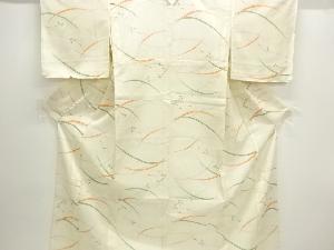 駒絽芝草に実模様小紋着物